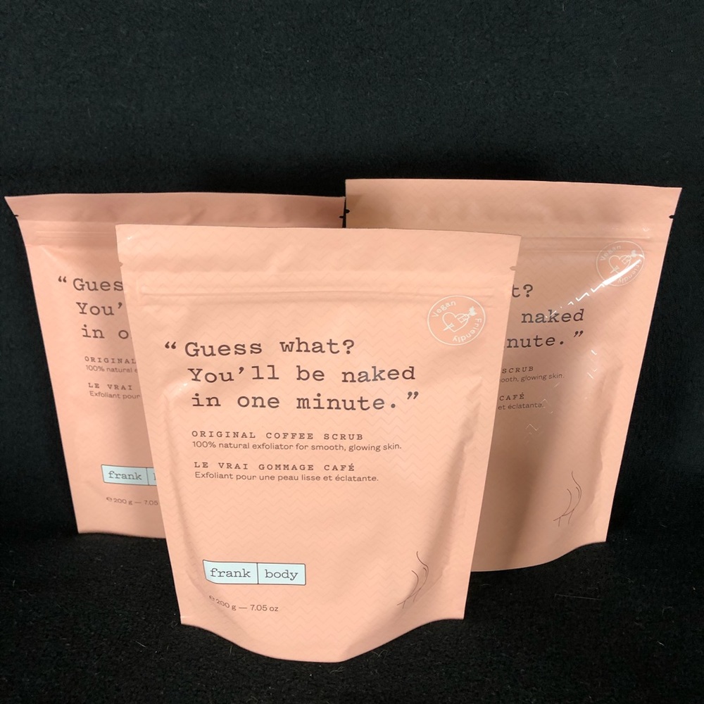 3 Bags of Frank Body Original Coffee Scrub
